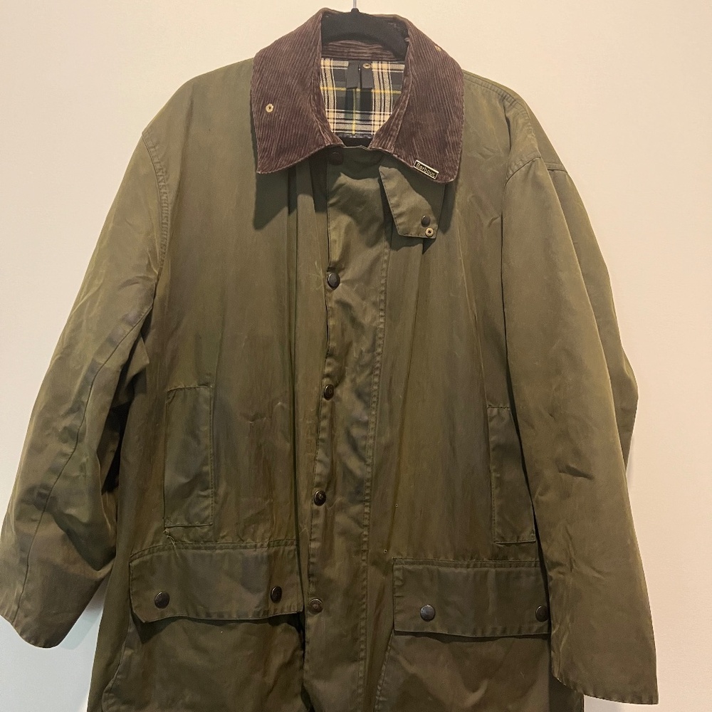 Barbour Border Jacket - Size 44, classic Barbour Olive green